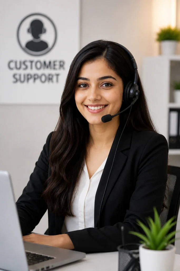 Contact customer support vertical